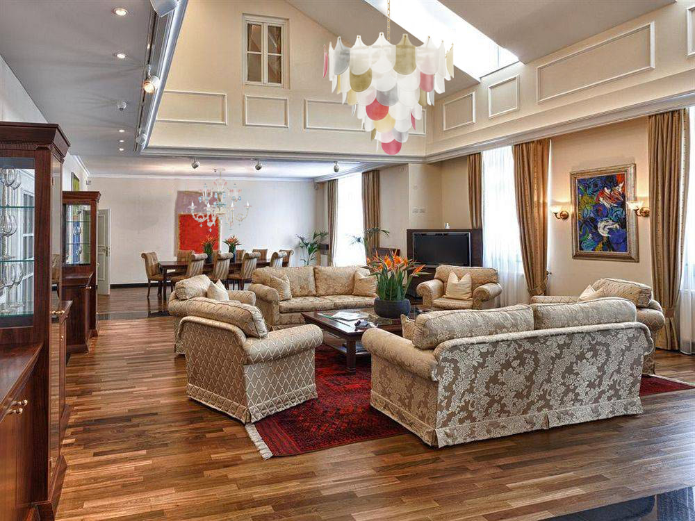 Living room lighting for a luxury villa